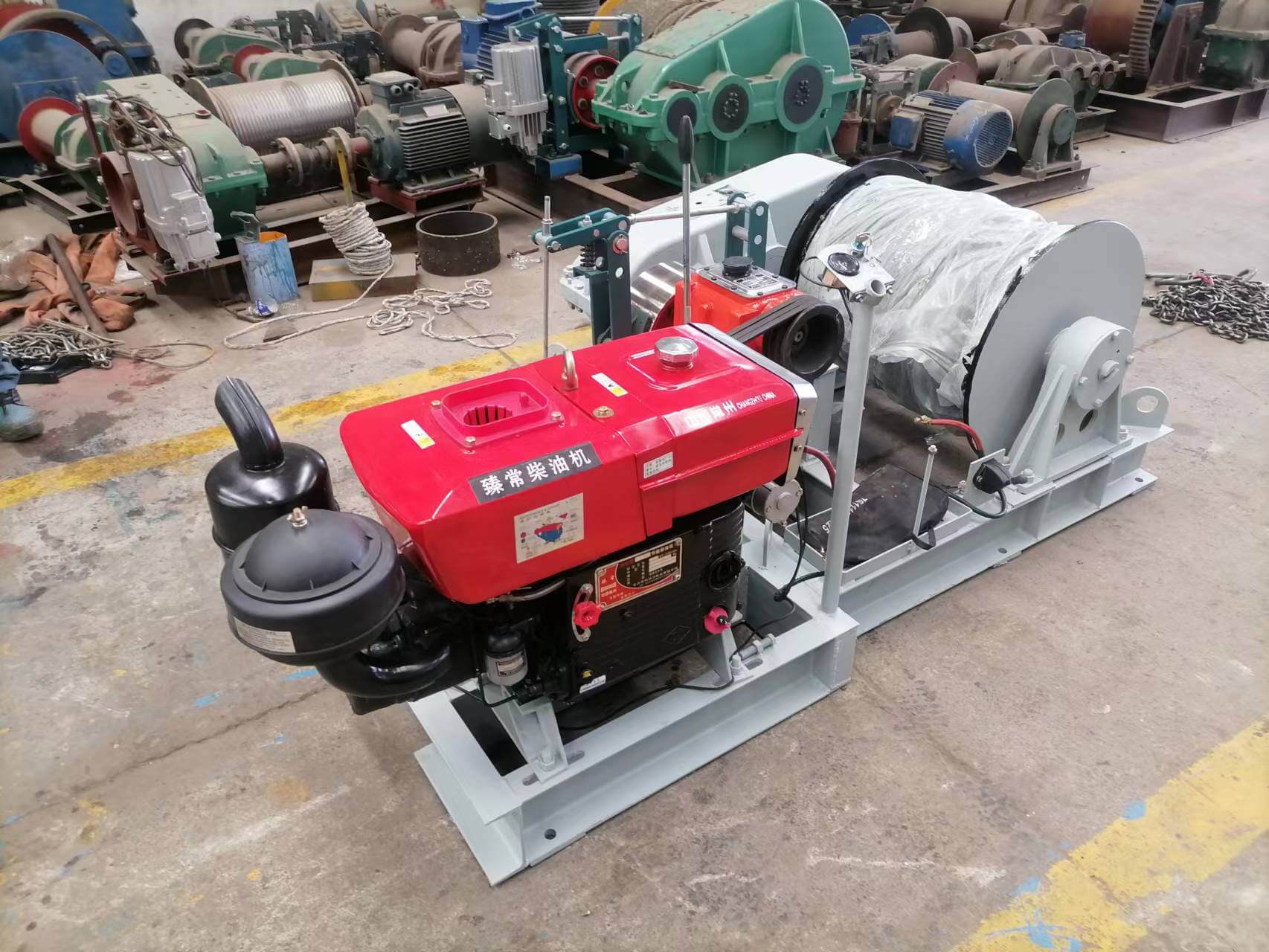 5-ton diesel winch shipped to Tanzania